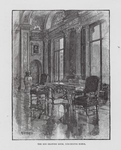 A Sala de Desenho Vermelha, Dorchester House (litografia) de English School