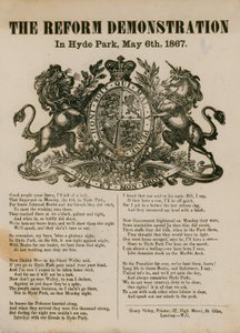 A demonstração da reforma em Hyde Park, 6 de maio de 1867 de English School
