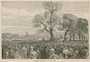 A demonstração da reforma em Hyde Park, 6 de maio de 1867 de English School