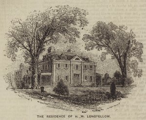 A Residência de H W Longfellow (gravura) de English School