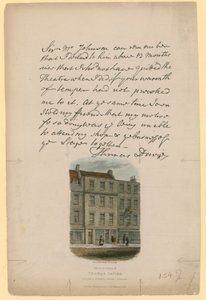 A residência de Thomas Davies, Russell Street, Covent Garden, Londres de English School