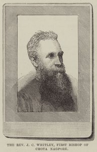 O Reverendo J C Whitley, primeiro Bispo de Chota Nagpore (gravura) de English School