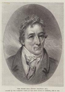 O ilustre Henry Grattan, deputado, líder do Partido Patriótico na Câmara dos Comuns da Irlanda de English School