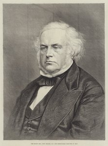 O ilustre John Bright, Deputado de Birmingham, eleito em 1857 (gravura) de English School