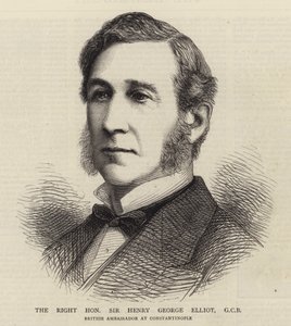 O Honorável Sir Henry George Elliot, GCB (gravura) de English School