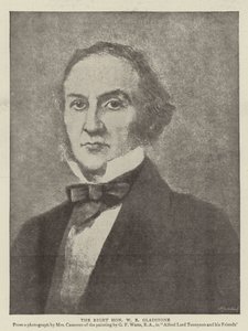 O Honorável Honorável W E Gladstone (litho) de English School