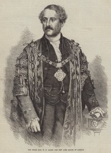 O Honorável W F Allen, o Novo Senhor Presidente da Câmara de Londres (gravura) de English School