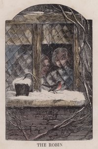The Robin (gravura colorida) de English School