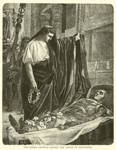 O imperador romano antes do cadáver de Alexandre de English School