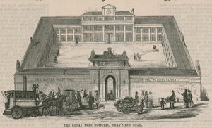O Royal Free Hospital, na Grays Inn Road, em Londres de English School