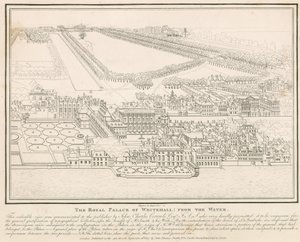 O Palácio Real de Whitehall, da água de English School