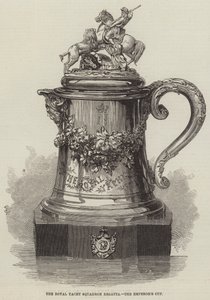 A Royal Yacht Squadron Regatta, a Taça do Imperador (gravura) de English School