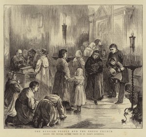 O Povo Russo e a Igreja Grega (gravura) de English School