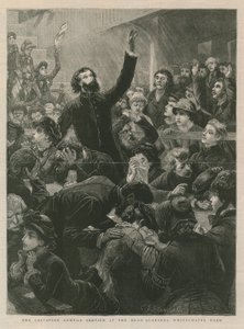 O Exército da Salvação - um serviço na sede em Whitechapel Road de English School