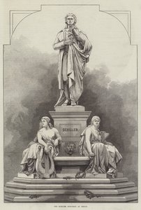 O Monumento Schiller em Berlim (gravura) de English School
