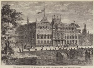 A Casa das Sessões das Fazendas da Província do Reno (gravura) de English School