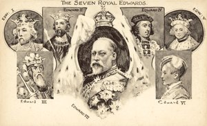 Os Sete Reis Edwards (litografia) de English School