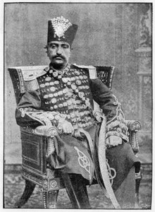 O Xá da Pérsia, 1893 (depois de uma foto de W. & D. Downey) de English School