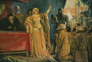 O cerco de Calais (litografia a cores) de English School