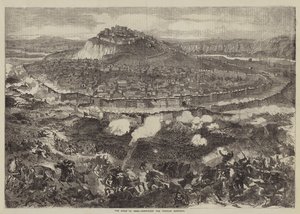 O Cerco de Kars, Sortie of the Turkish Garrison (gravura) de English School