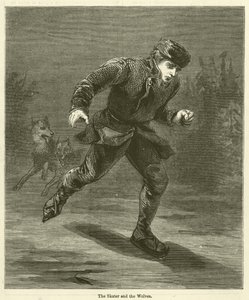 O Patinador e os Lobos (gravura) de English School