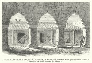 O "Slaughter House", Cawnpore, no qual o Massacre ocorreu de English School