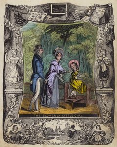 The Slovenly Little Girl (gravura colorida) de English School