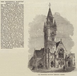 A Igreja Memorial dos Mártires de Smithfield (gravura) de English School