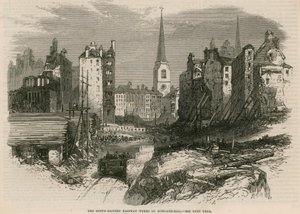 A estrada de ferro do sudeste trabalha em Dowgate Hill, Londres de English School