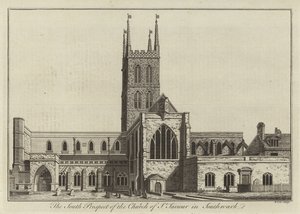 A perspectiva sul da Igreja de São Salvador em Southwark