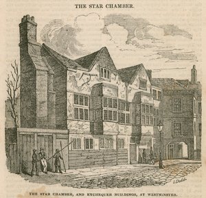 A Câmara da Estrela e os Edifícios de Tesouro em Westminster de English School