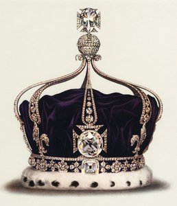 A Coroa de Estado da Rainha Maria das Jóias da Coroa de Inglaterra de English School