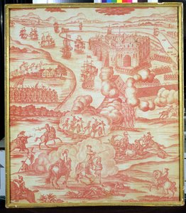 O assalto de Quebec, c.1775 (algodão) de English School