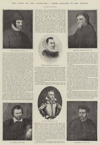 A História dos Laureados, de Chaucer a Ben Jonson (gravura) de English School
