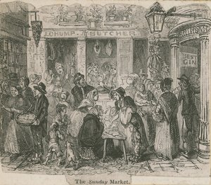 O mercado de domingo, Londres de English School