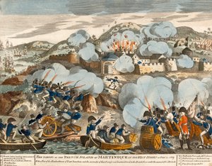  A tomada da ilha francesa da Martinica nas Antilhas francesas em 24 de fevereiro de 1809 de English School