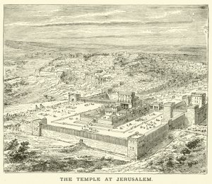 O Templo em Jerusalém (gravura) de English School