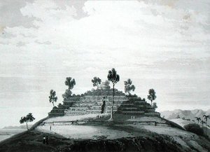 O Templo de Boro Bodo no distrito de Boro em Kedu, de 