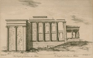 O templo de erictheus em atenas de English School