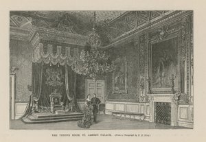 A, trono, sala, em, st jamess, palácio de English School