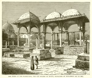 Os túmulos dos mamelucos, os antigos governantes do Egito, massacrados por Mohammed Ali em 1811