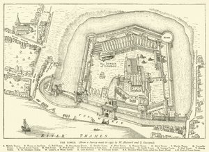 The Tower, de uma pesquisa feita em 1597 por W Haiward e J Gascoyne de English School