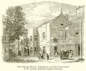 A Casa do Tratado, em Uxbridge, agora a Crown Inn
