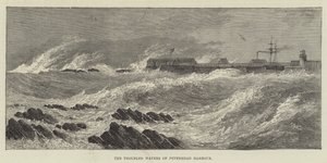The Troubled Waters of Peterhead Harbour (gravura) de English School