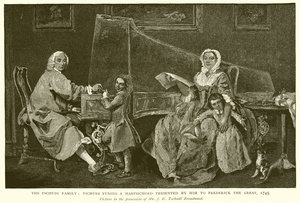 A Família Tschudi: Tschudi Tuning a Apresentado por ele a Frederico, o Grande, 1745 de English School