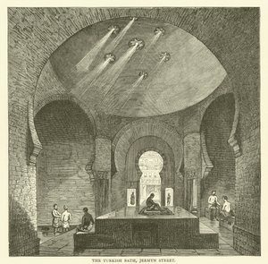 The Turkish Bath, Jermyn Street (gravura) de English School