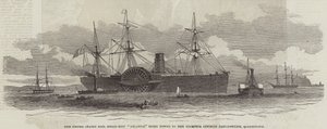 O navio a vapor "Atlantic" dos Estados Unidos a ser rebocado para os seus ancoradouros em frente a Haulbowline, Queenstown (gravação) de English School