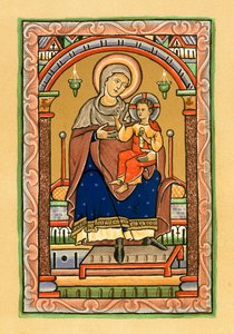 A Virgem e o Menino (litografia a cores) de English School