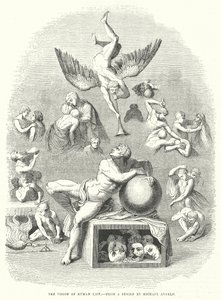 Die Vision des menschlichen Lebens (Gravur) von English School