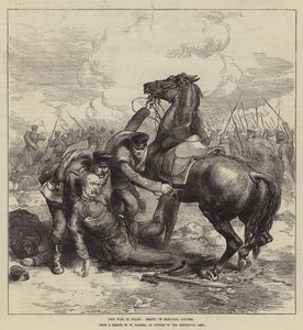 A Guerra em Espanha, Morte do Marechal Concha (gravura) de English School